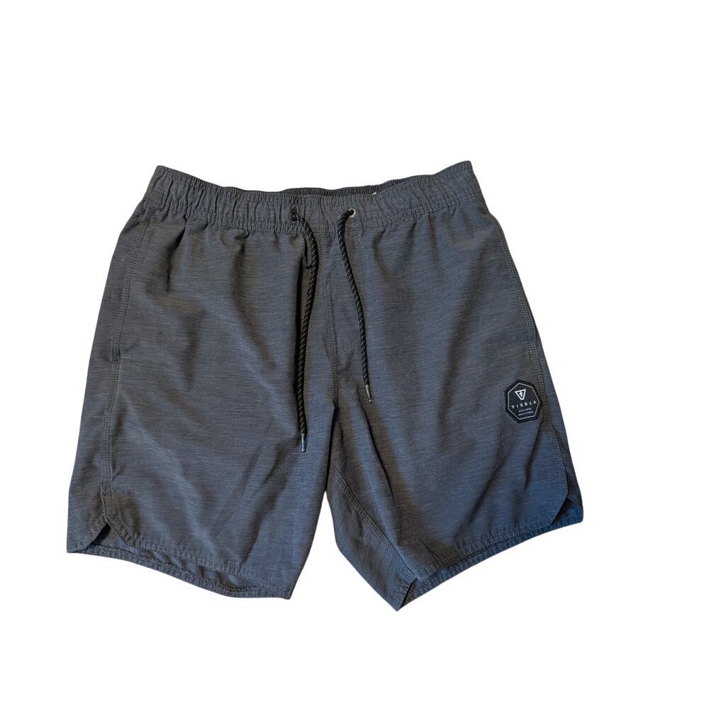 VISSLA BREAKERS Men's board shorts/swim suit size Small; Dark Gray & Black